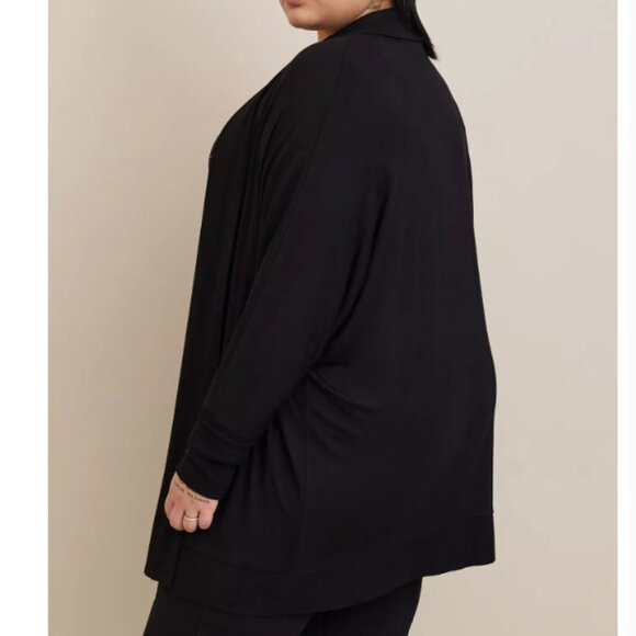 Torrid Super Soft Cardigan Dolman Sleeve Open Front Black size 1X - Picture 4 of 11